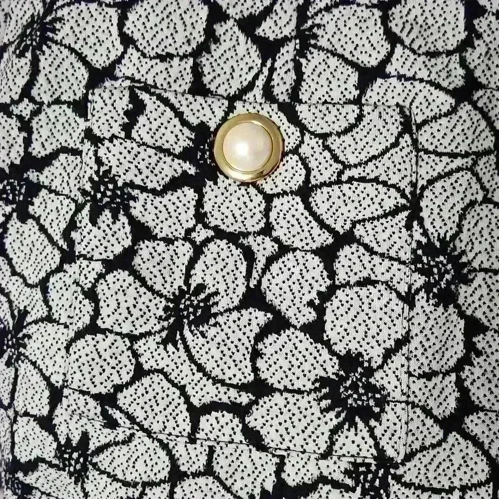 Karl Lagerfeld Navy Blue Blossom Dress - Picture 4 of 5